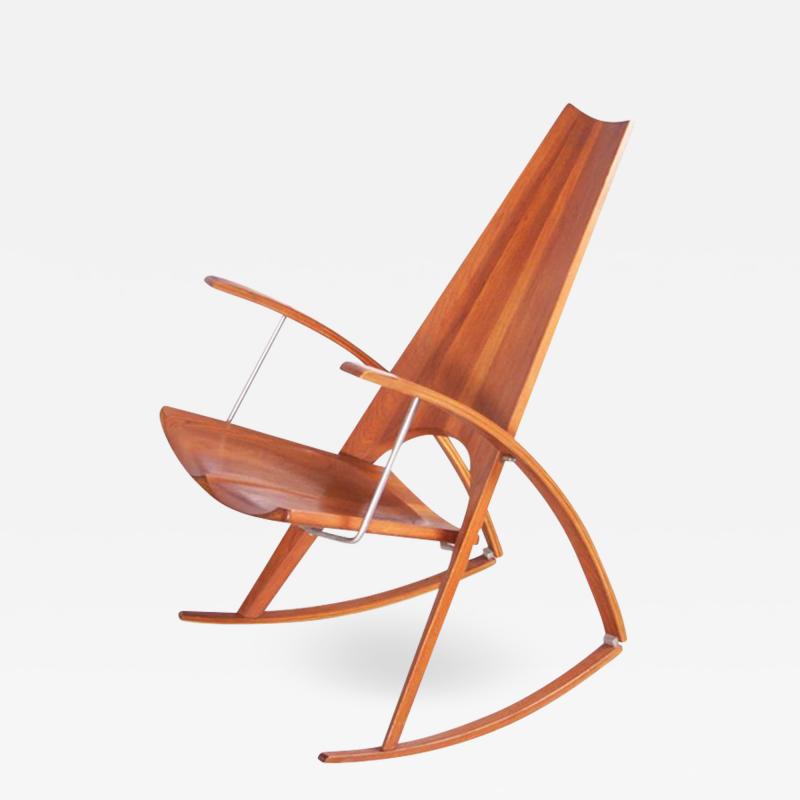 Leon Meyer Studio Rocking Chair by Leon Mayer in Solid Walnut