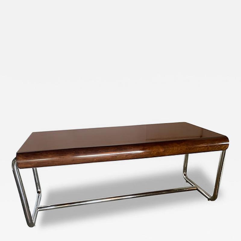 Leon Rosen American Modern Palisander and Chrome Desk Leon Rosen For Pace
