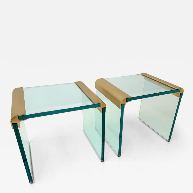 Leon Rosen Pair of Modernist Waterfall Side Tables by Leon Rosen for Pace Collection