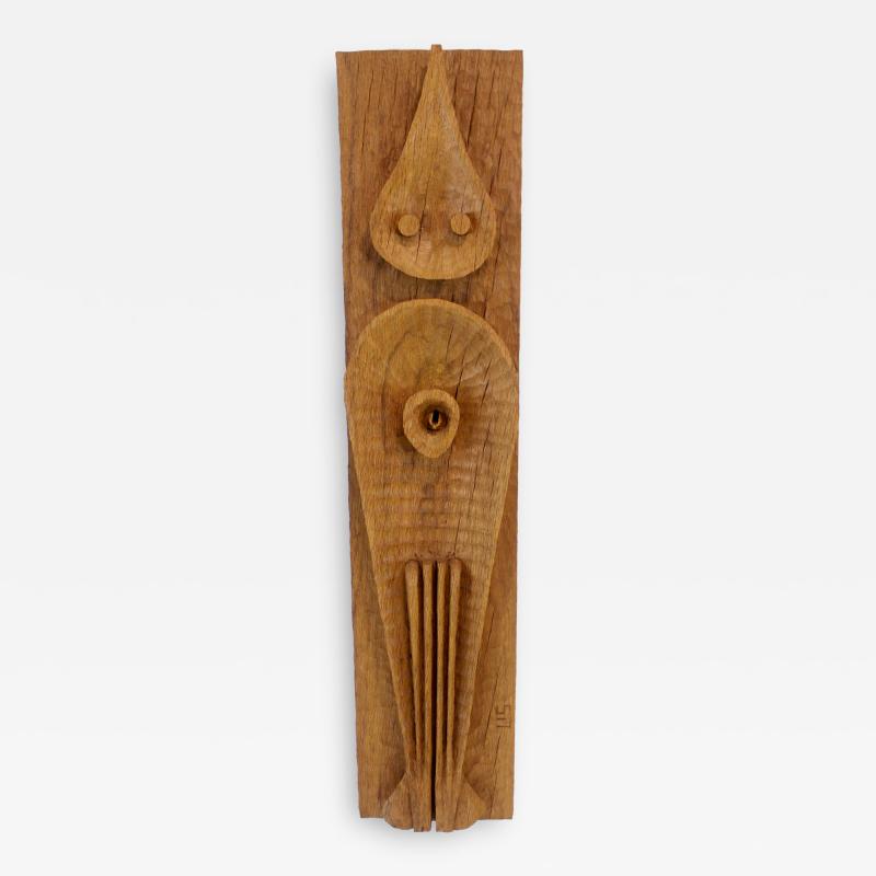 Leonard Setziol Abstract Phoenix Oak Wall Sculpture by Northwest Sculptor Leonard Setziol