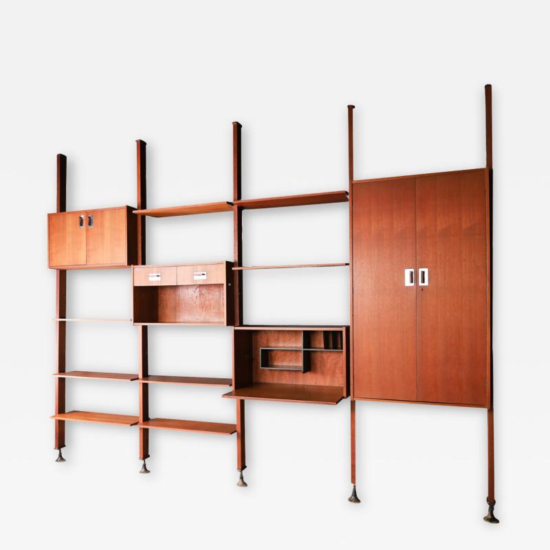 Leonardo Fiori 1960s Leonardo Fiori 4 bay shelving unit Italy