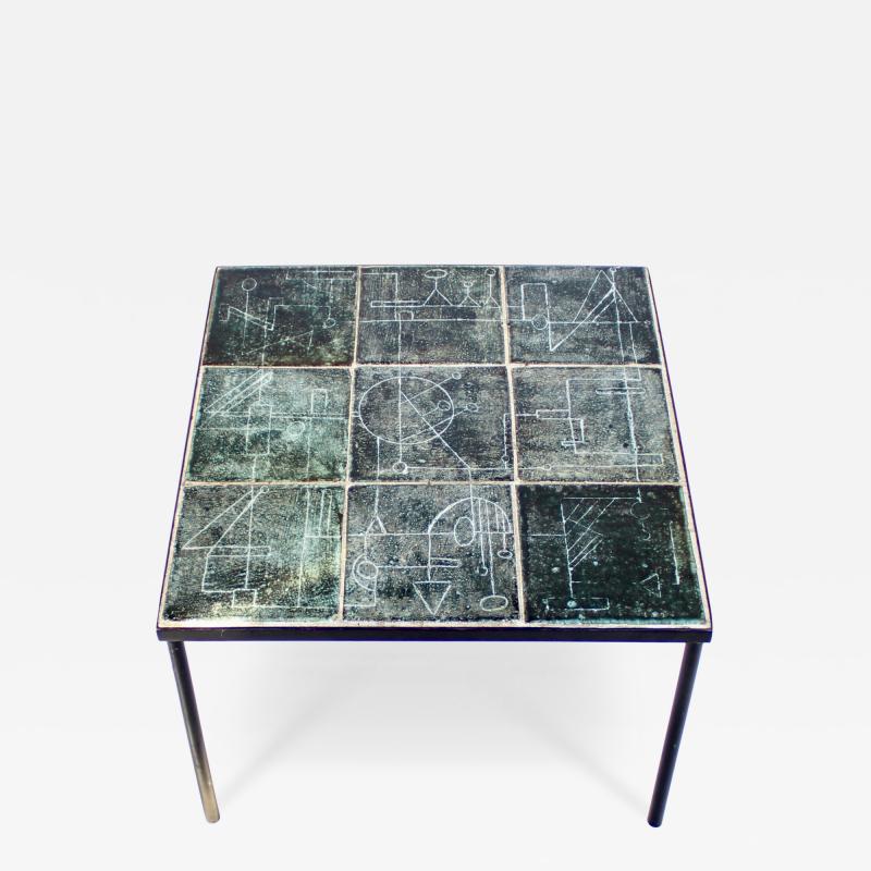 Les 2 Potiers Michelle et Jacques Serre Les 2 Potiers Michelle and Jacques Serre Deux Potiers French Ceramic Side Table