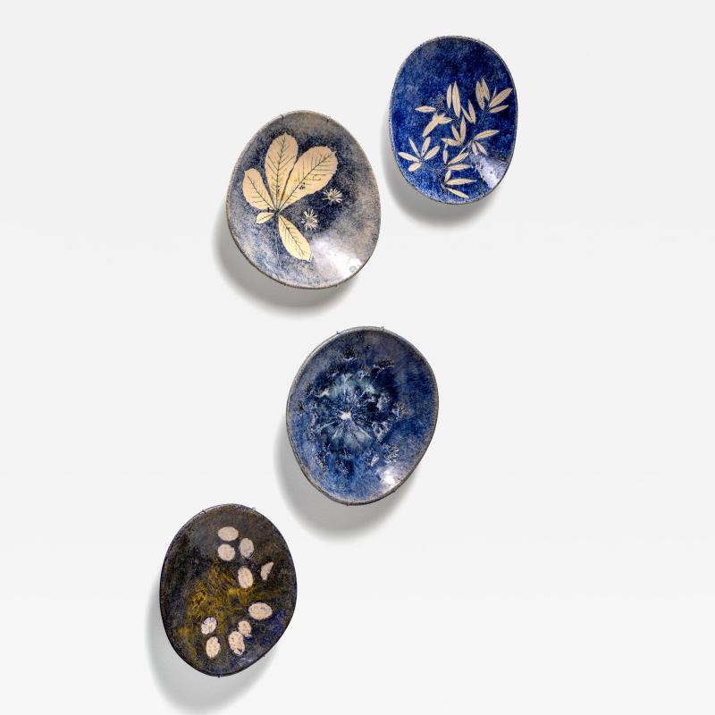 Les 2 Potiers Michelle et Jacques Serre Set of 4 Les 2 Potiers ceramic bowls