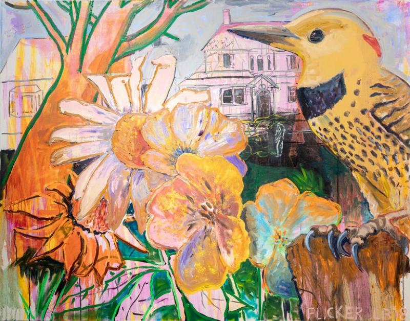 Leslie Bostrom Leslie Bostrom Flicker Acrylic and Oil on Canvas 2018