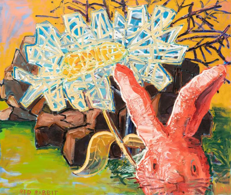 Leslie Bostrom Leslie Bostrom Red Rabbit Oil on Canvas 2013