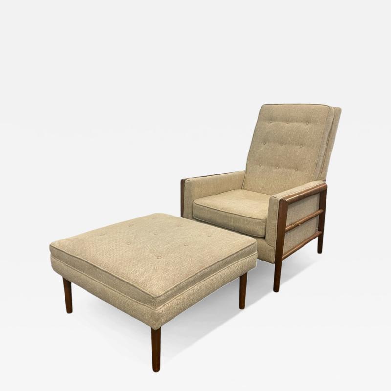 Leslie Diamond 1960s Conant Ball Lounge Chair and Ottoman