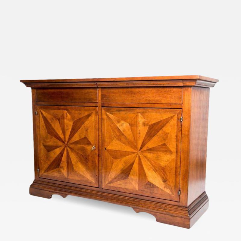 Lewis Mittman Lewis Mittman New York Custom Made Inlaid Walnut Sideboard Cabinet