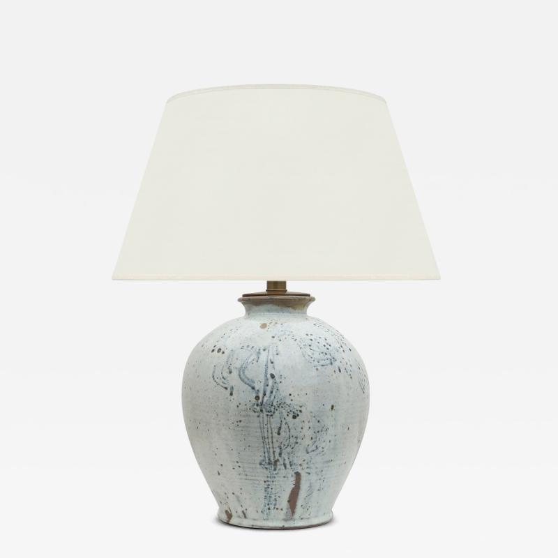 Light Blue Ceramic Drip Glaze Table Lamp