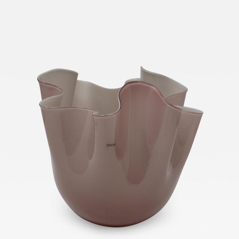 Lilac Opalino Vase by Venini of Murano