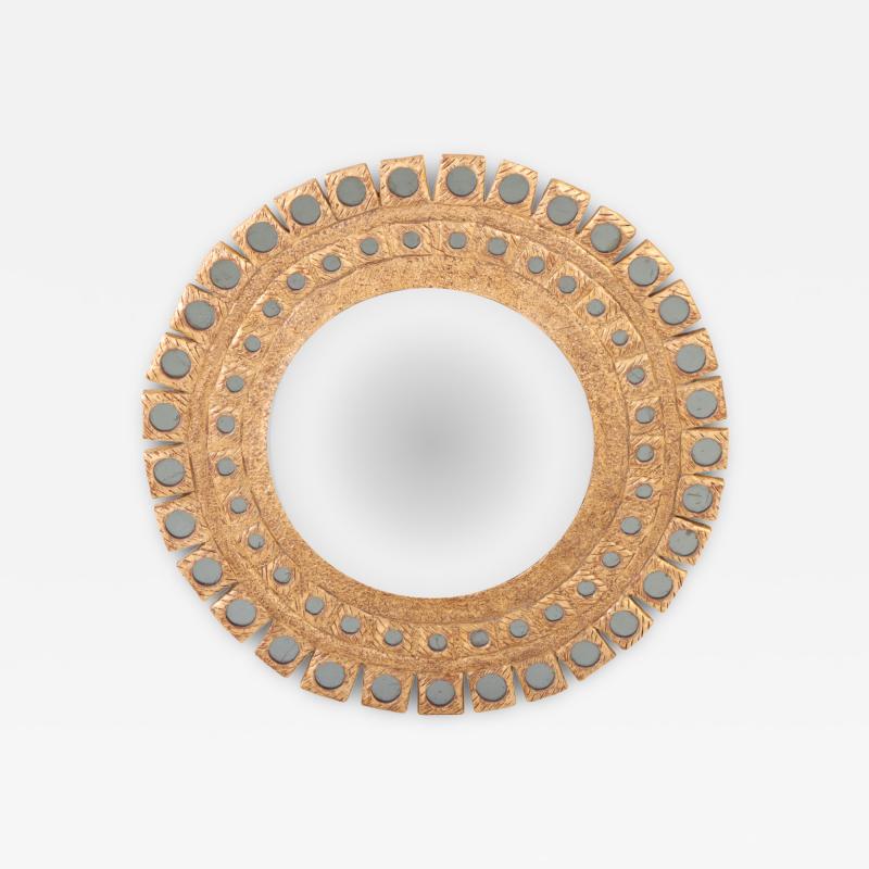 Line Vautrin A Gray Glass and Resin Mirror in the Manner of Line Vautrin 