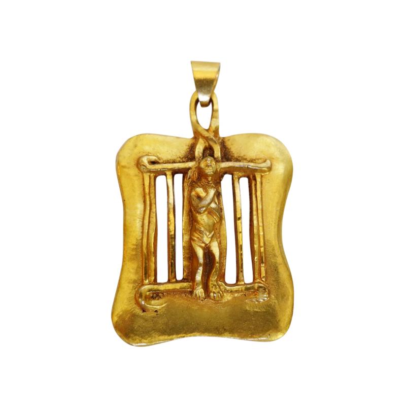 Line Vautrin Bronze Necklace Pendant Saint Laurent Line Vautrin