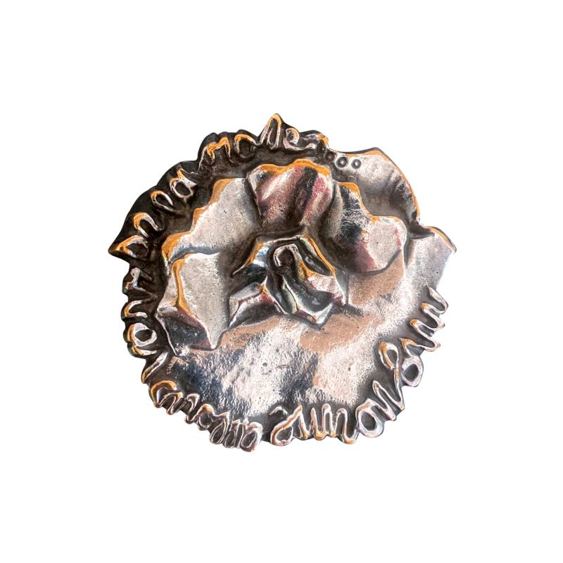 Line Vautrin French Silvered Bronze Brooch by Line Vautrin