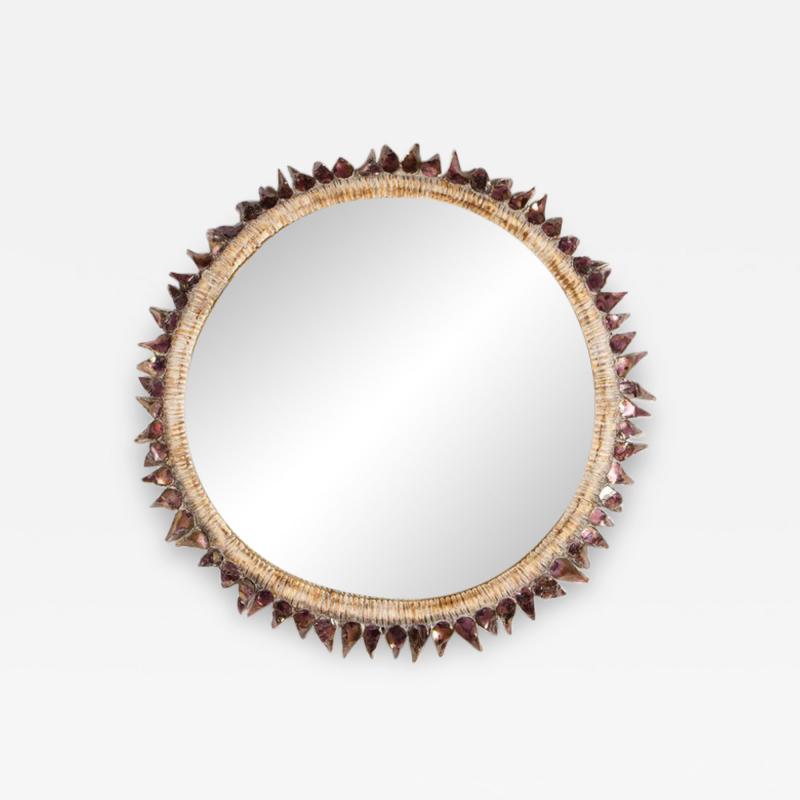 Line Vautrin Rare Glass and Talosel Resin Chardon Convex Mirror by Line Vautrin