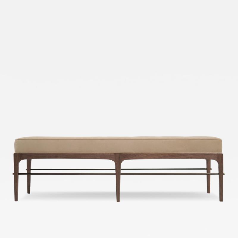Linear Bench in Natural Wanut Series 60 by Stamford Modern