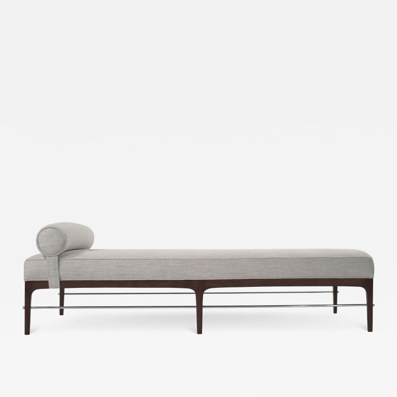 Linear Daybed in Walnut and Linen by Stamford Modern