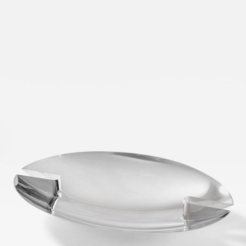 Lino Sabattini Lino Sabattini Centerpiece Model Baja in Silvered Metal 1973