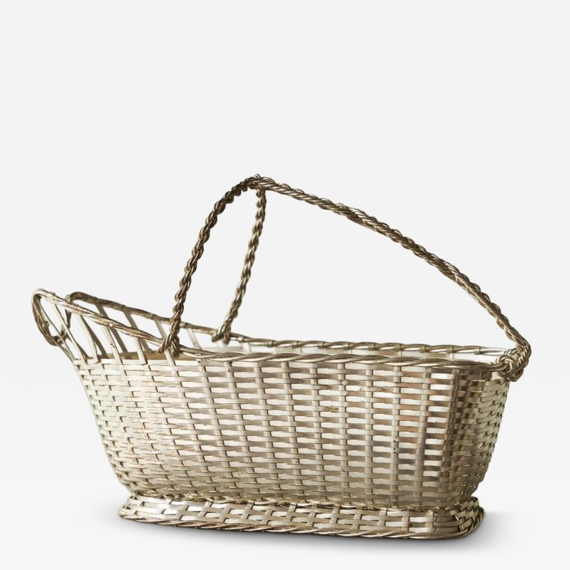 Lino Sabattini Lino Sabattini for Christofle Bottle Holder in Silvered Metal