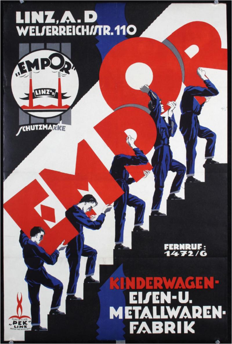 Linz Metalworks Art Deco Poster EMPOR by Linz Metalworks