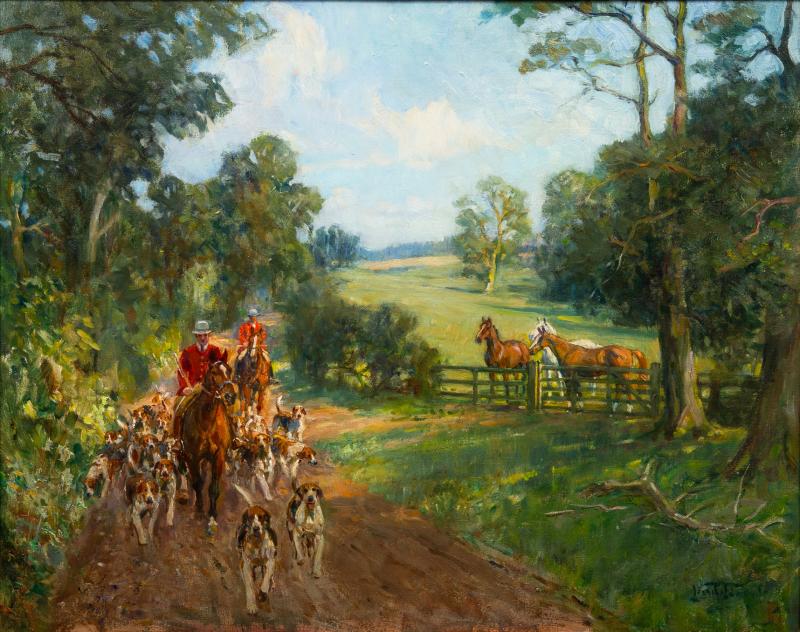 Lionel Dalhousie Robertson Edwards Off to the Meet Lionel Dalhousie Robertson Edwards British 1878 1966 