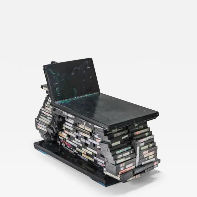Lionel Jadot Frozen Culture Assemblage Video Cassette Lounge Chair Lionel Jadot 2020