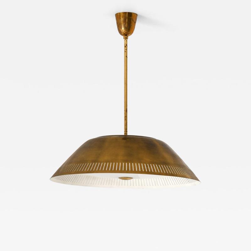 Lisa Johansson Pap Ceiling Lamp Model 61 in Brass Glass Plastic by Lisa Johansson Pape 1950s