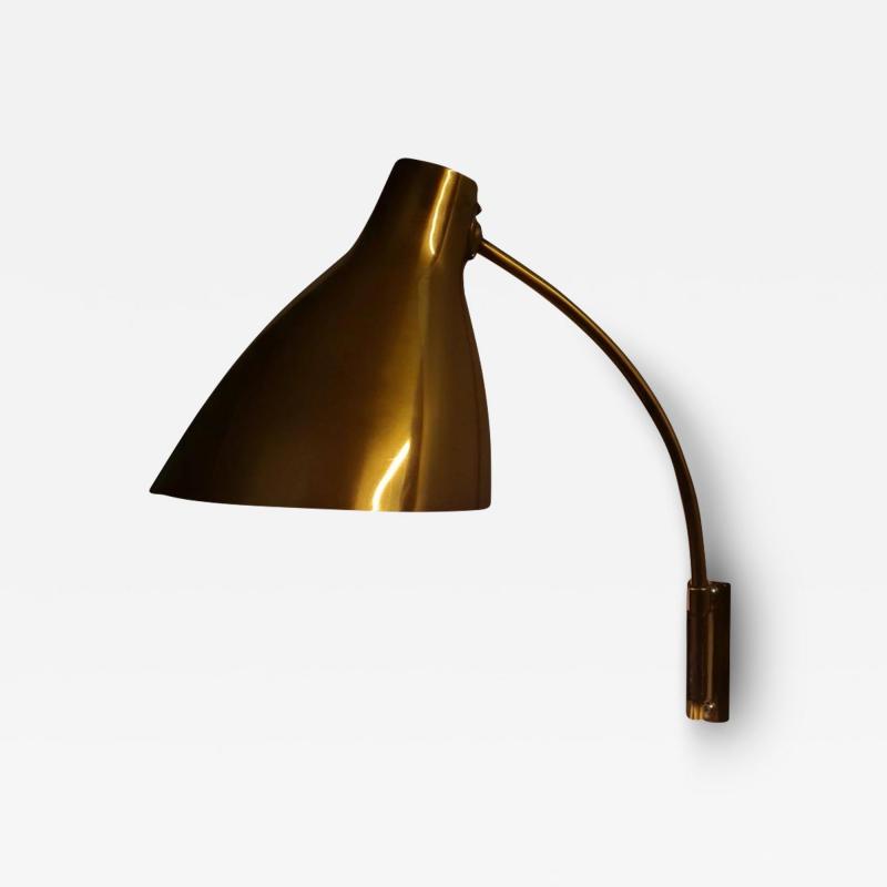 Lisa Johansson Pape Lisa Johansson Pap Adjustable Wall Lamp 50 055 in Solid Brass Orno 1950s