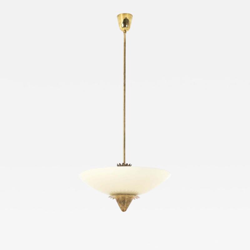 Lisa Johansson Pape Lisa Johansson Pape Rare Ivory Glass Suspension Light