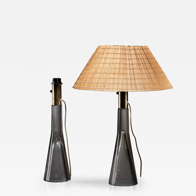Lisa Johansson Pape Pair of glass Lisa Johansson Pape table lamps