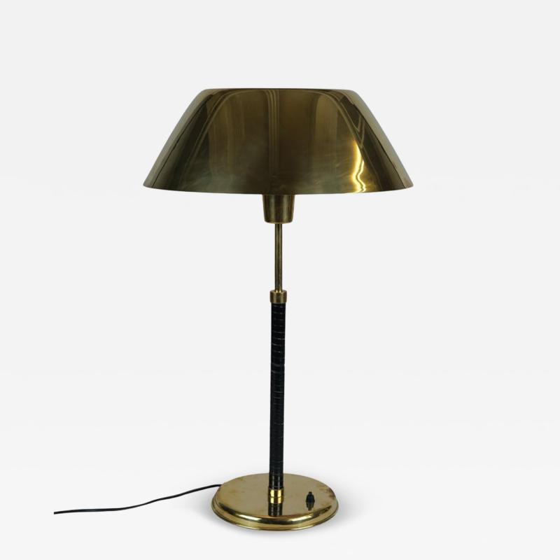Lisa Johansson Pape Rare Lisa Johansson Pape Black Brass Ihanne Table Lamp Orno 1950s