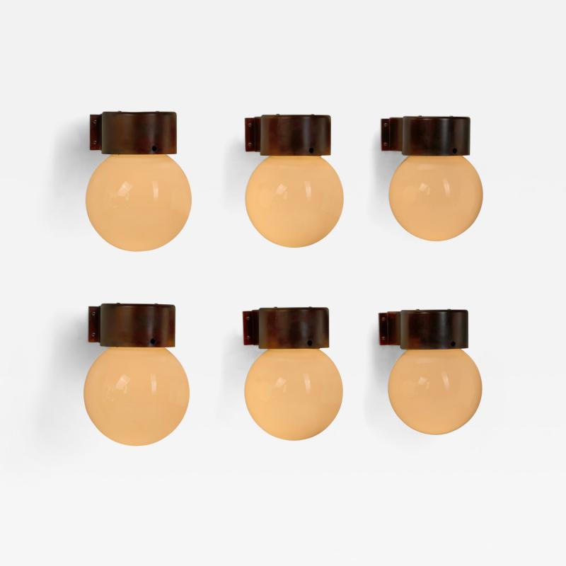 Lisa Johansson Pape Six 17 037 Wall Lamps by Lisa Johansson Pape for Stockmann Orno Finland 1960s