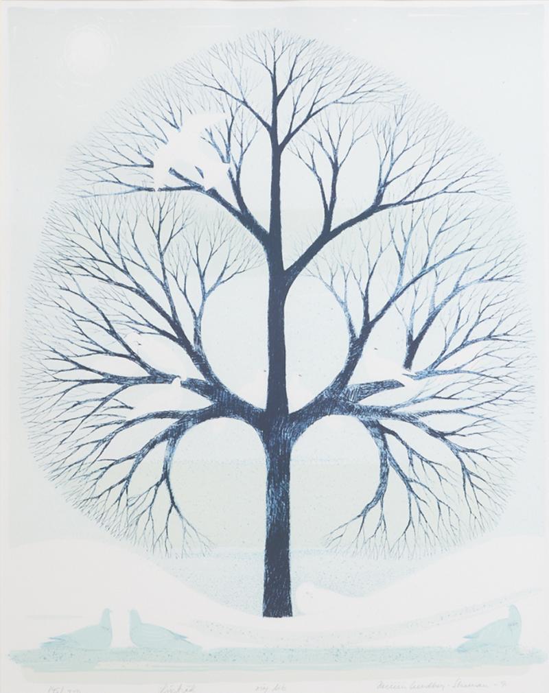 Lithograph by Kerstin Lundberg Stenman 1926 2007 