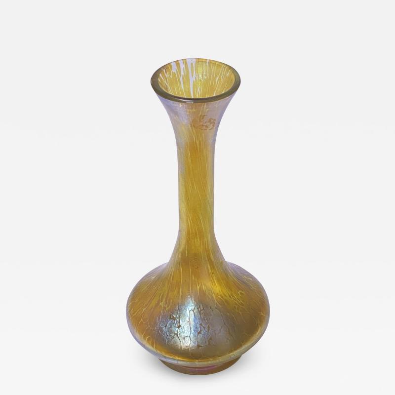 Loetz Vase gold and violet iridescence 8 25 C 1900