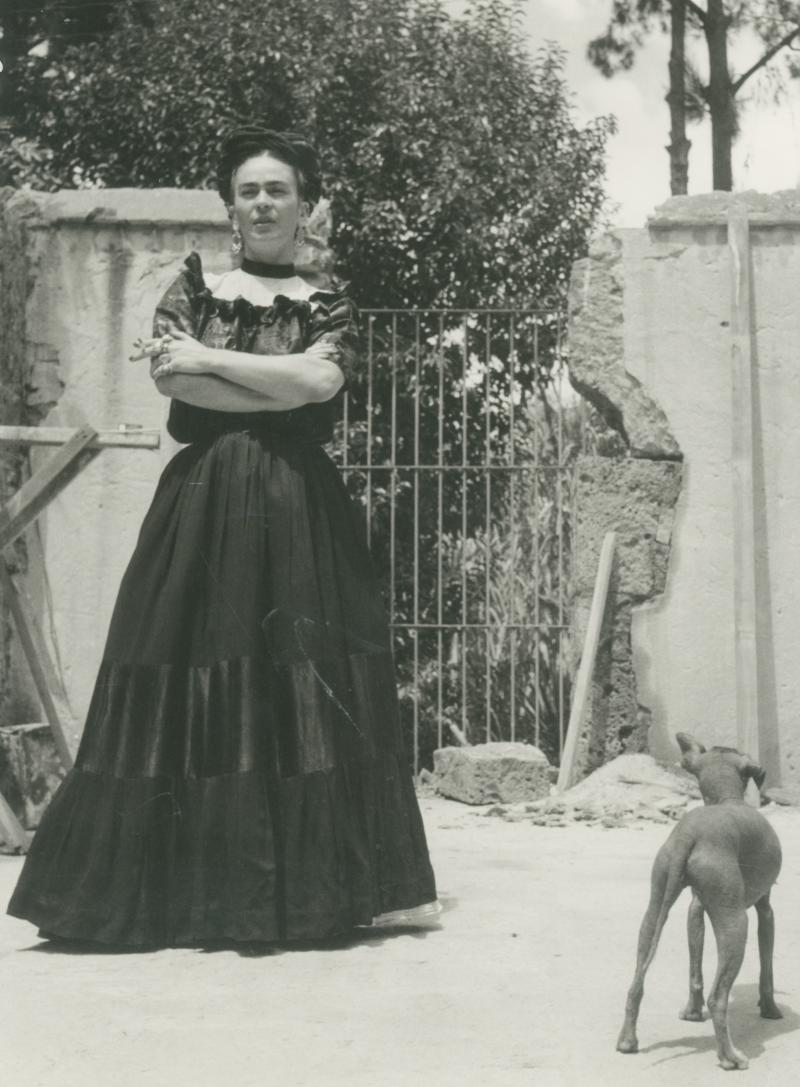 Lola Alvarez Bravo Frida With Her Hairless Dog