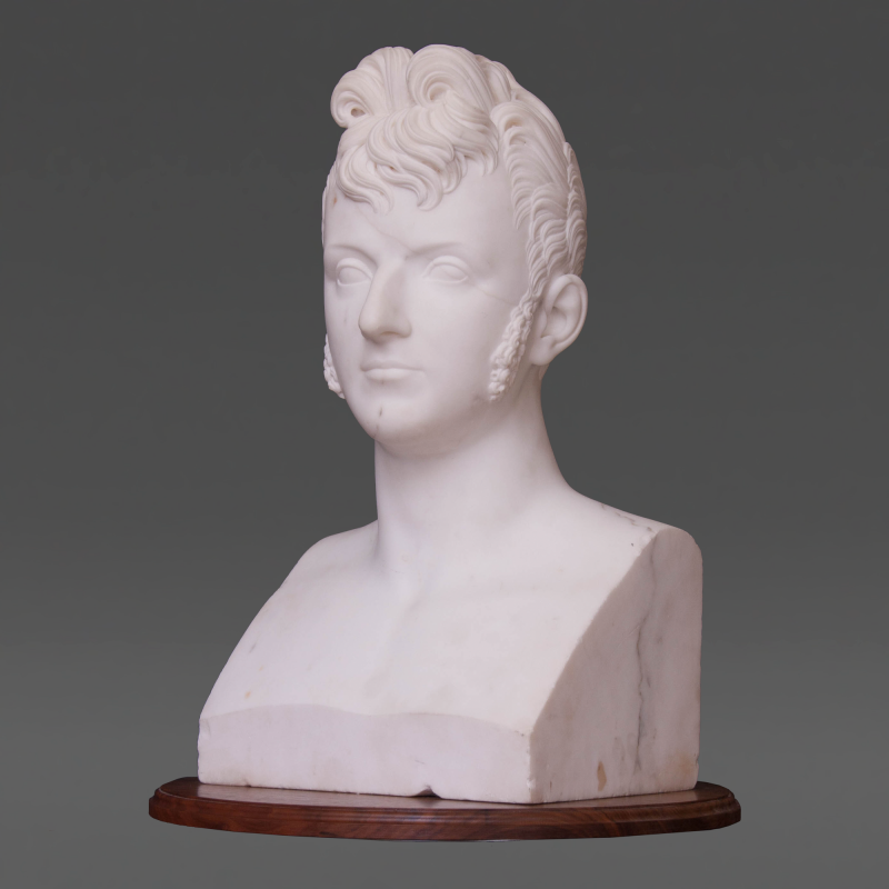 Lorenzo Bartolini White Marble Bust of Prince Carmillo Borghese 1775 1832 