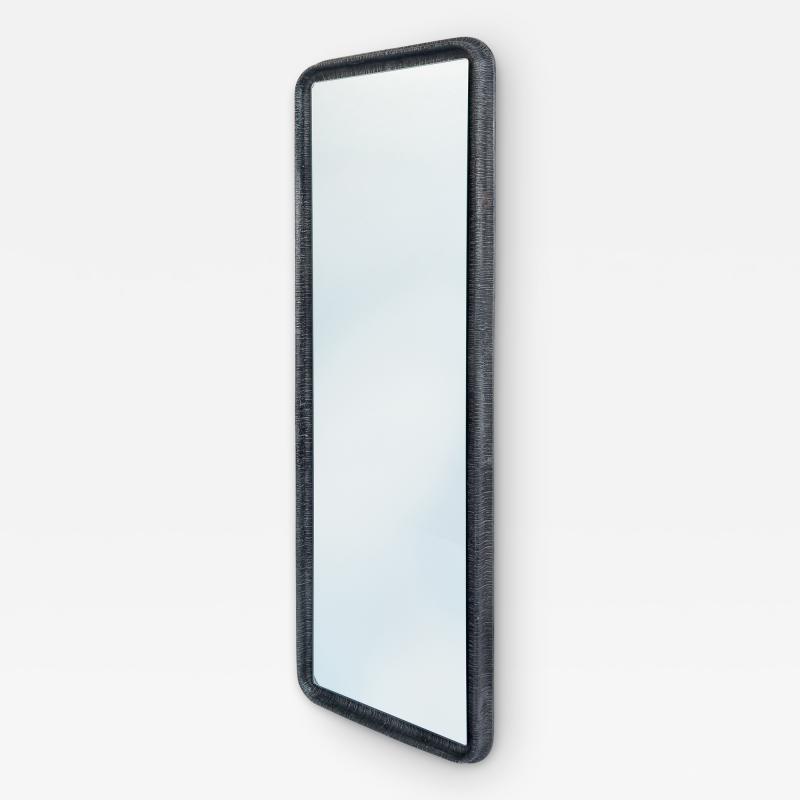 Lorenzo Burchiellaro Lorenzo Burchiellaro Tall and Narrow Cast Aluminium Mirror Italy 1970s