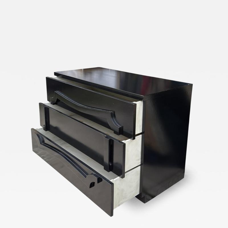 Lorin Jackson Lorin Jackson Grosfeld House Black Lacquer Chest of Drawers 1 of 2 Available