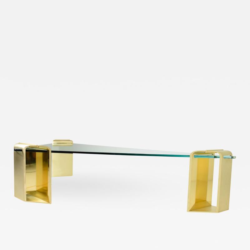 Lorin Marsh Large Stunning Solid Brass Cocktail Table by Lorin Marsh 1970s