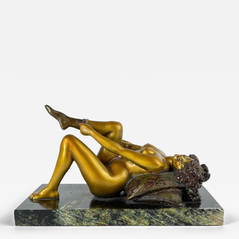Louis Chalon Reclining Female Nude 