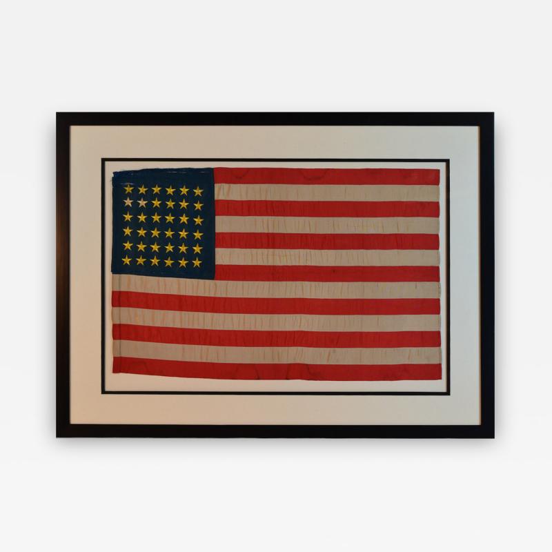 Louis Comfort Tiffany 36 Star Antique Civil War Flag Made by Tiffany