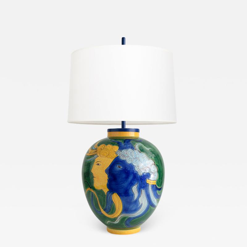 Louis Drimmer LOUIS DRIMMER CERAMIC TABLE LAMP FRANCE 1970 