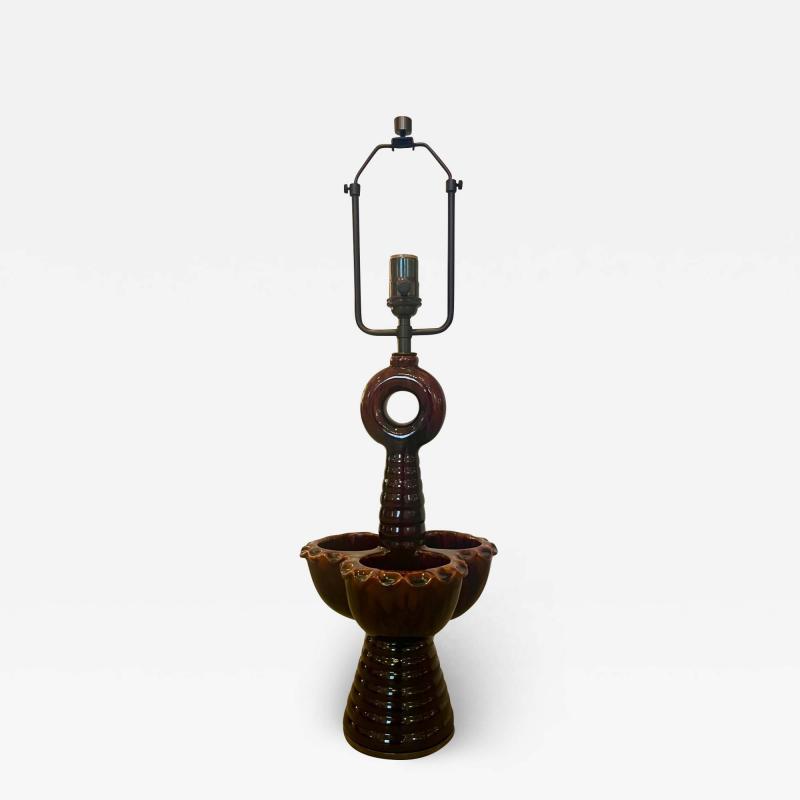 Louis Giraud Ceramic Table Lamp by Louis Giraud Vallauris France
