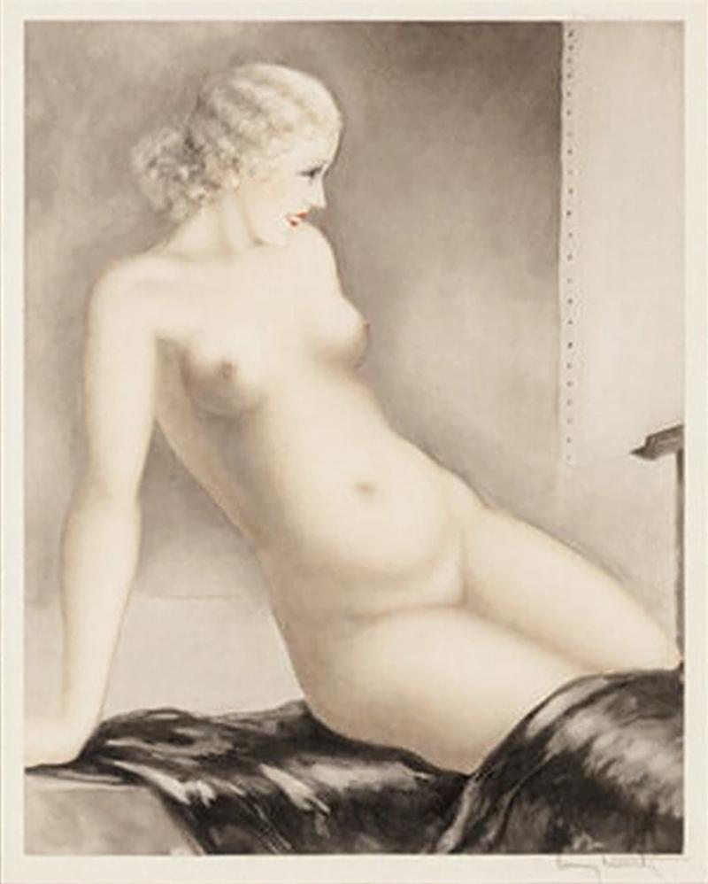 Louis Icart 1933 Louis Icart Etching My Model 