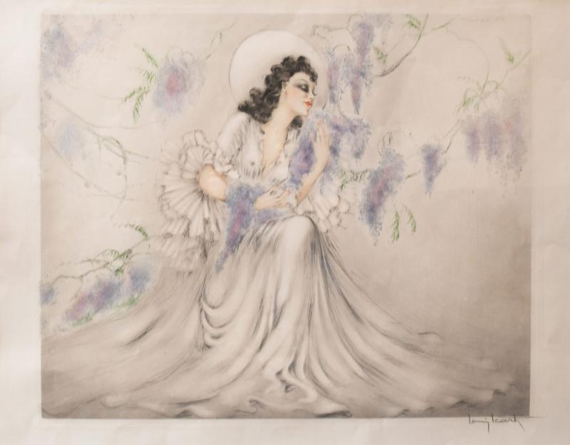 Louis Icart La Glycine Wisteria by Louis Icart 1888 1950 Signed