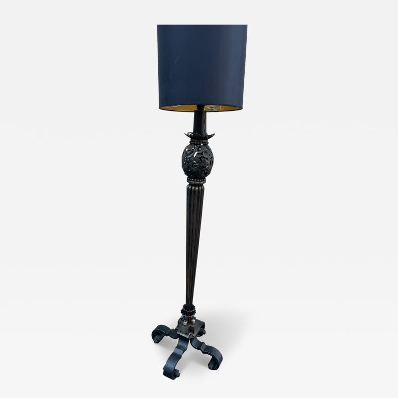 Louis Katona 1930s Wrought iron Floor lamp by Louis Katona