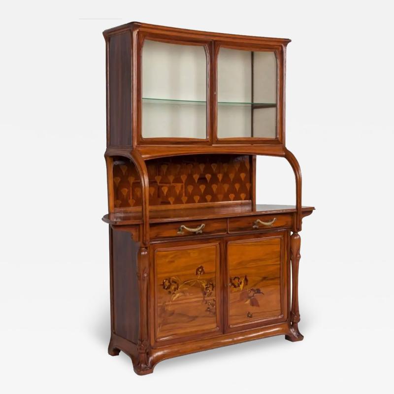 Louis Majorelle Louis Majorelle Nancy Signed Sideboard Vitrine circa 1900