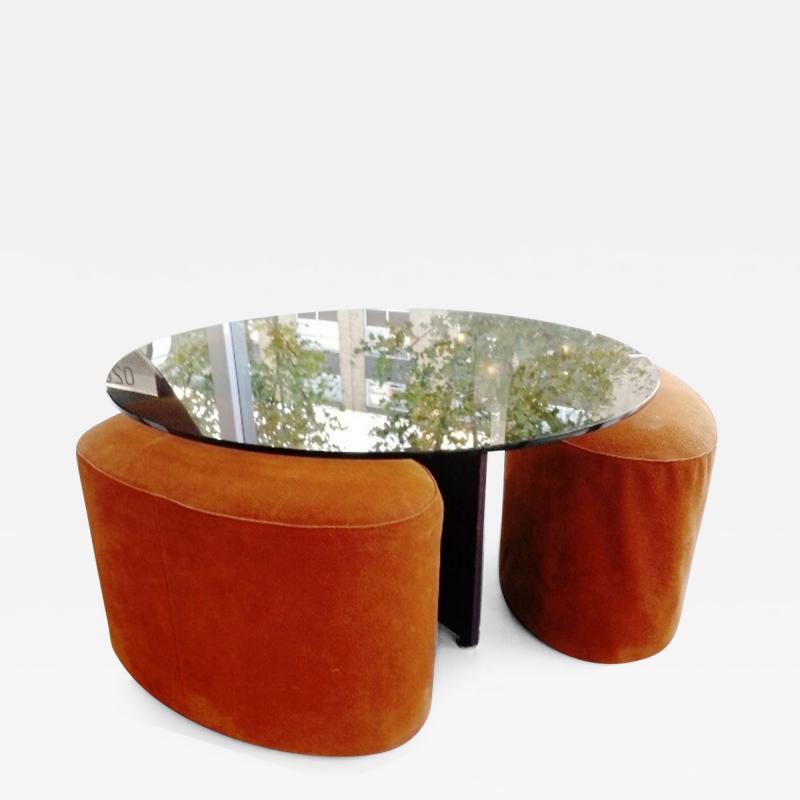 Louis Paolozzi COFFEE TABLE AND STOOLS BY LOUIS PAOLOZZI