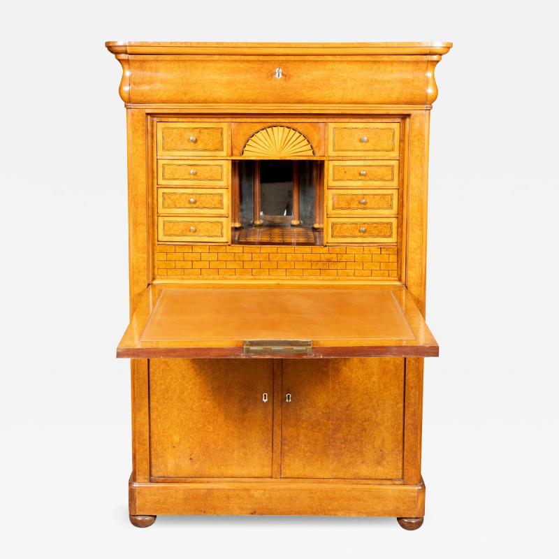 Louis Philippe Amboyna Secretaire Abbatant