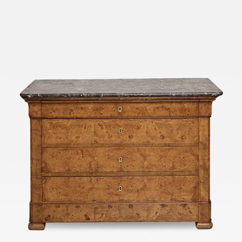Louis Philippe Burled Walnut Commode