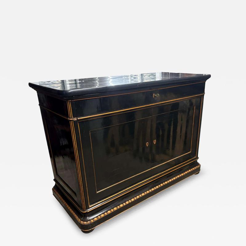 Louis Philippe Ebonized And Maple Commode