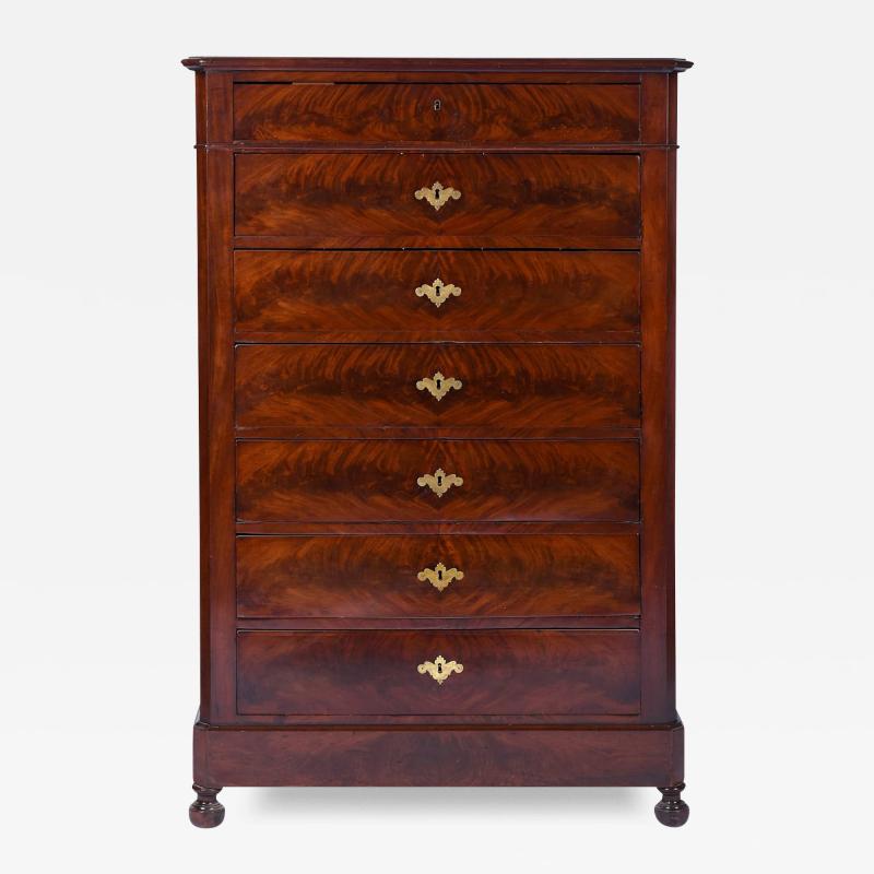 Louis Philippe Semainier Chest Of Seven Drawers Antique France c 1870 s